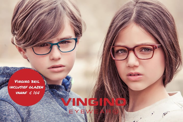 Jongen en meisje met kinderbril